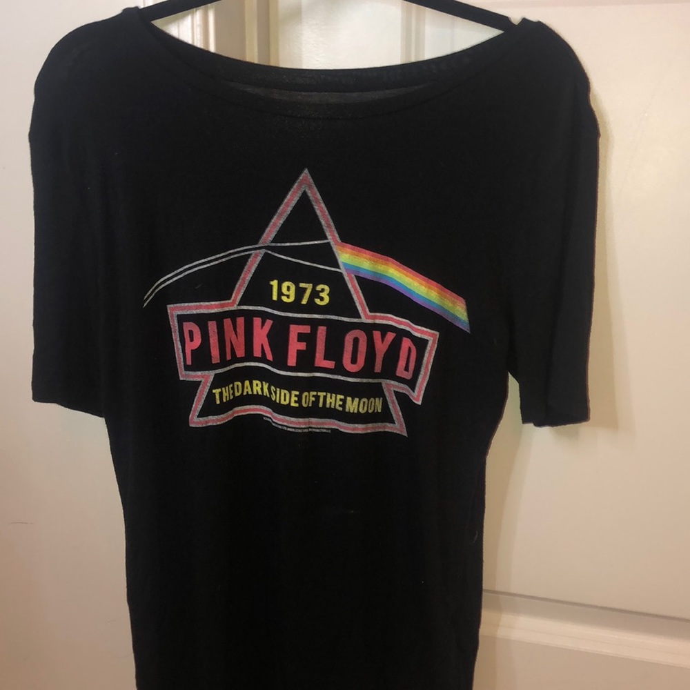 short sleeved black Pink Floyd shirt